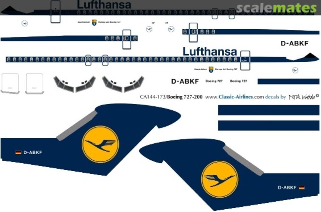 Boxart Lufthansa 727-200 CA144-173 Classic Airlines Boxart Lufthansa 727-200 CA144-173 Classic Airlines