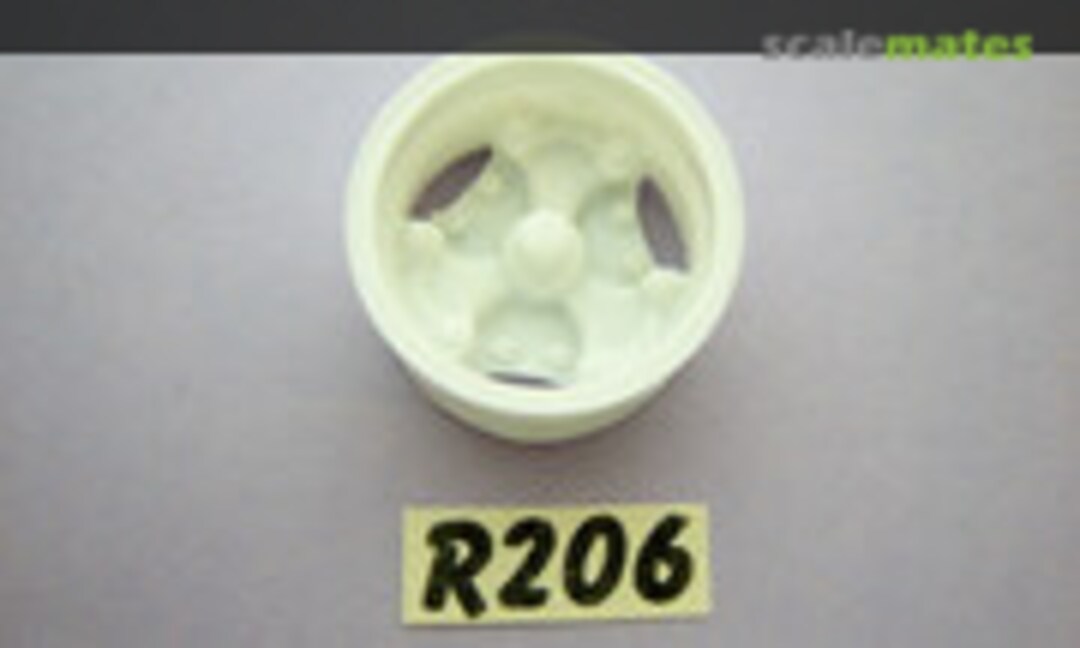 1:25 Trailer Wheel Set; 3 Spoke (Plaskit R206) R206