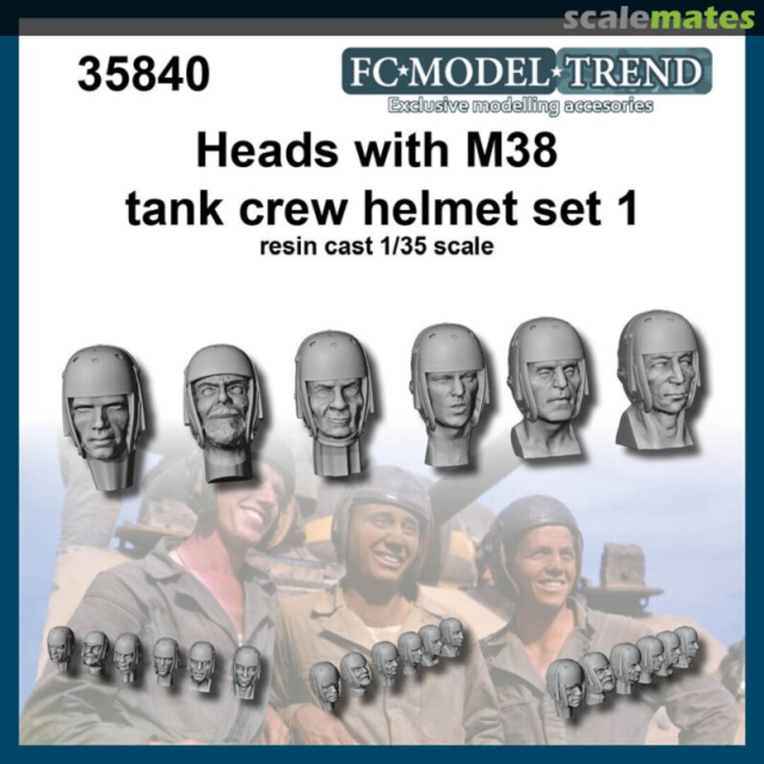 Boxart Heads with M38 Tank Crew Helmet, set 1 35840 FC Model Trend Boxart Heads with M38 Tank Crew Helmet, set 1 35840 FC Model Trend