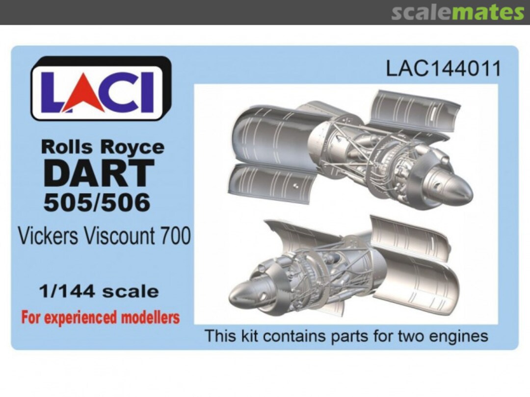 Boxart DART 505/506 for Vickers Viscount 700 LAC144011 LACI Boxart DART 505/506 for Vickers Viscount 700 LAC144011 LACI