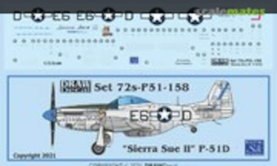 1:72 “Sierra Sue II” P-51D (Draw Decal 72-P51-158) 72-P51-158
