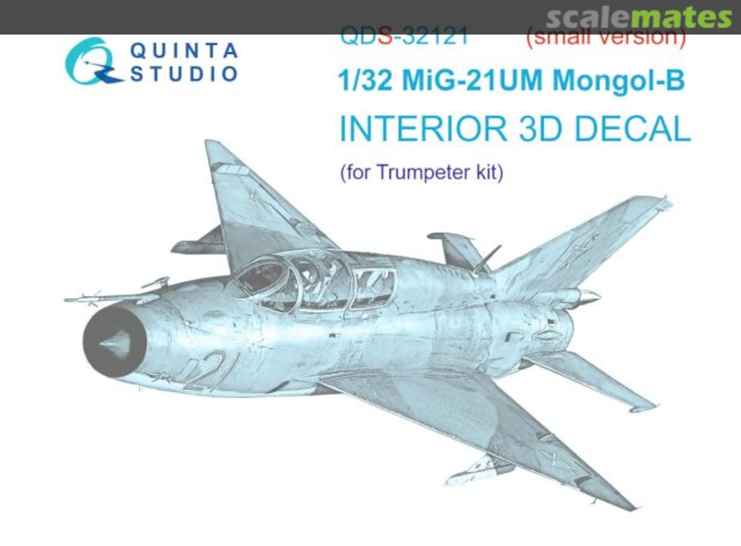 Boxart MiG-21UM Mongol-B interior 3D decals (small version) QDS-32121 Quinta Studio Boxart MiG-21UM Mongol-B interior 3D decals (small version) QDS-32121 Quinta Studio