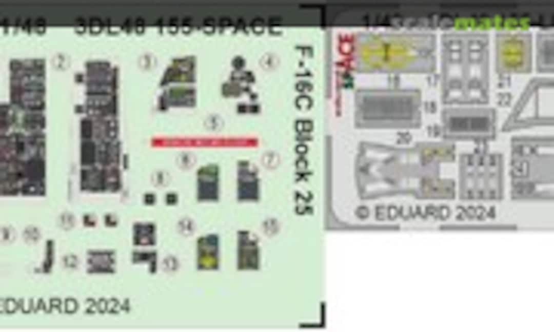 1:48 F-16C Block 25 SPACE (Eduard 3DL48155) 3DL48155