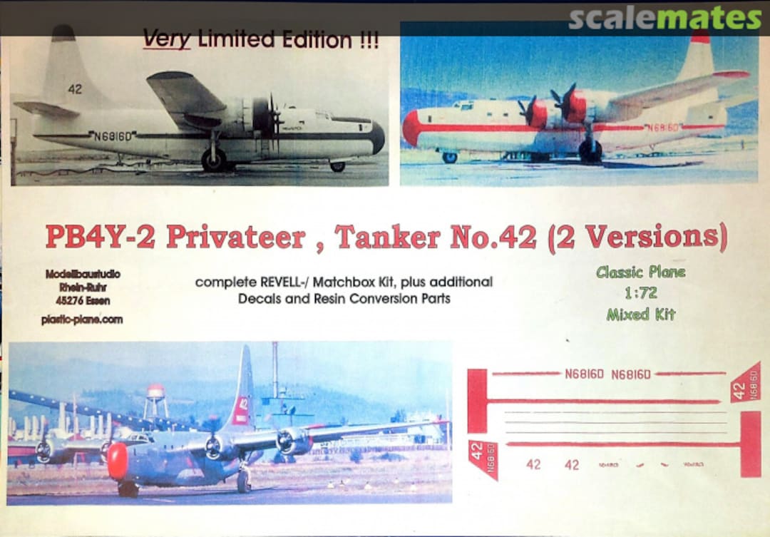 Boxart PB4Y-2 Privateer, Tanker 42 Classic Plane Boxart PB4Y-2 Privateer, Tanker 42 Classic Plane