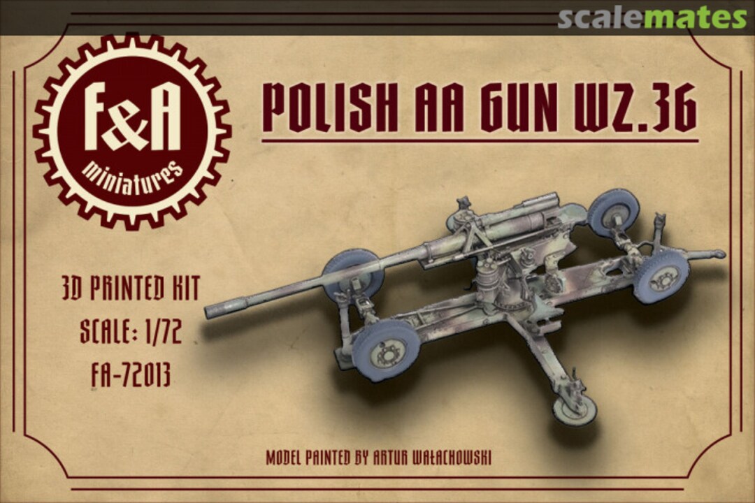 Boxart Polish AA Gun WZ.36 FA-72013 F&A Miniatures