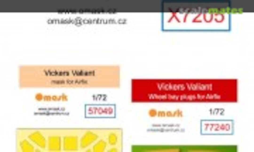 1:72 Vickers Valiant - O-max Set (for Airfix Kits) (Omask X7205) X7205