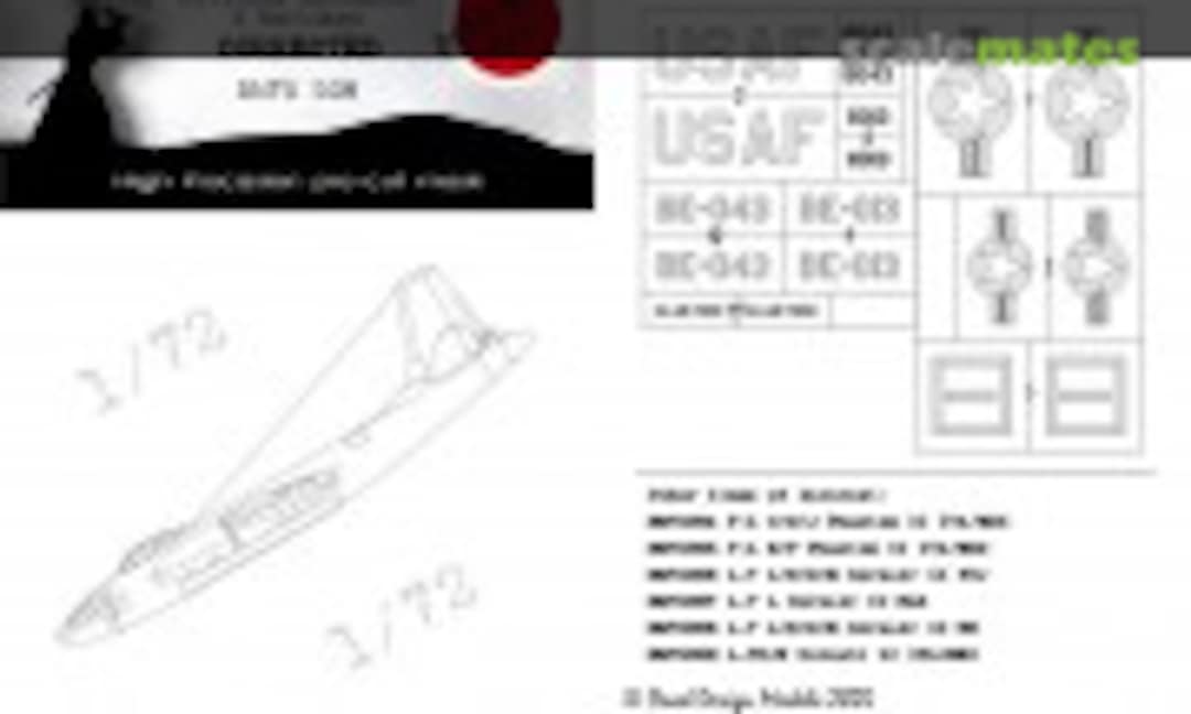 1:72 North American R/B-45 A / C Tornado - Canopy Mask (DEAD Design Models NM72207) NM72207