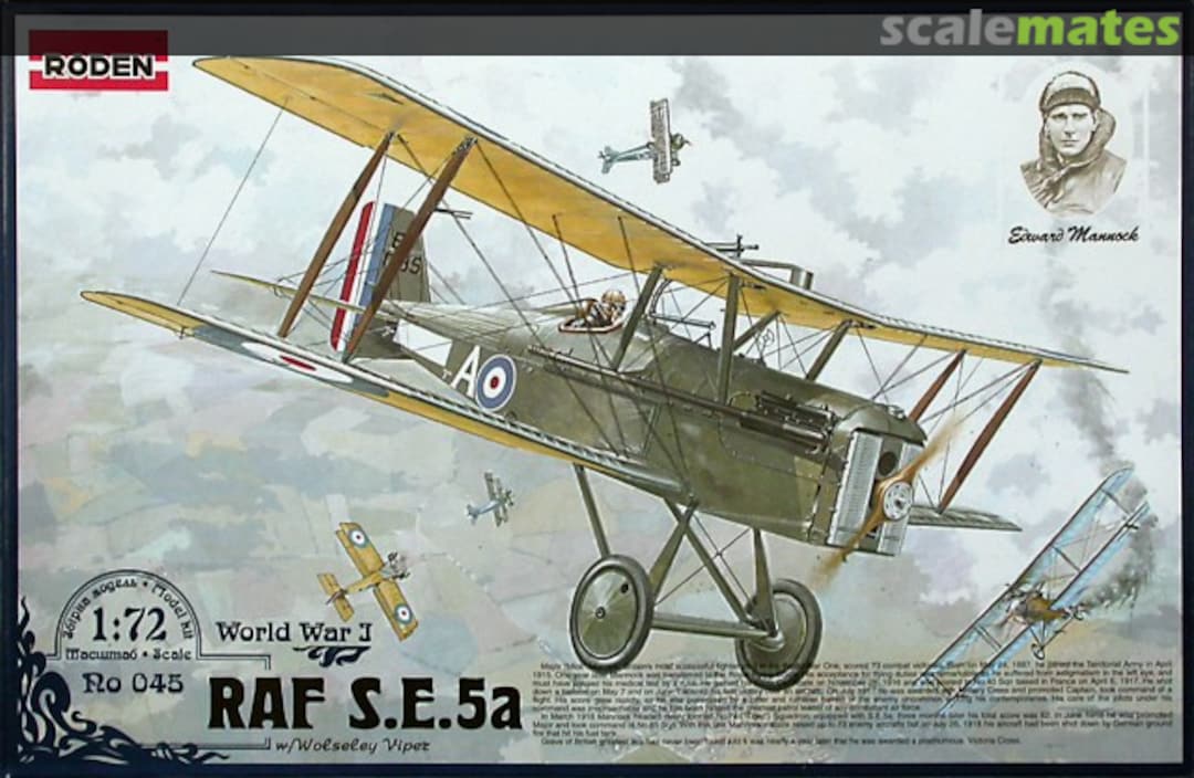 Boxart RAF S.E.5a w/Wolseley Viper 045 Roden Boxart RAF S.E.5a w/Wolseley Viper 045 Roden