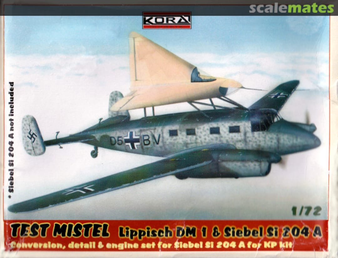 Boxart Test Mistel Lippisch DM 1 & Siebel Si 204 A C7223 Kora Models