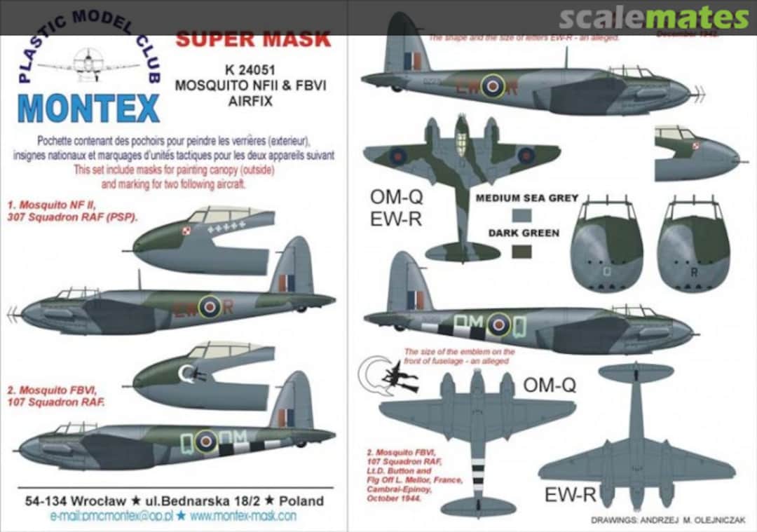 Boxart DH 98 Mosquito FBVI & NFII "RAF" K24051 Montex Boxart DH 98 Mosquito FBVI & NFII "RAF" K24051 Montex