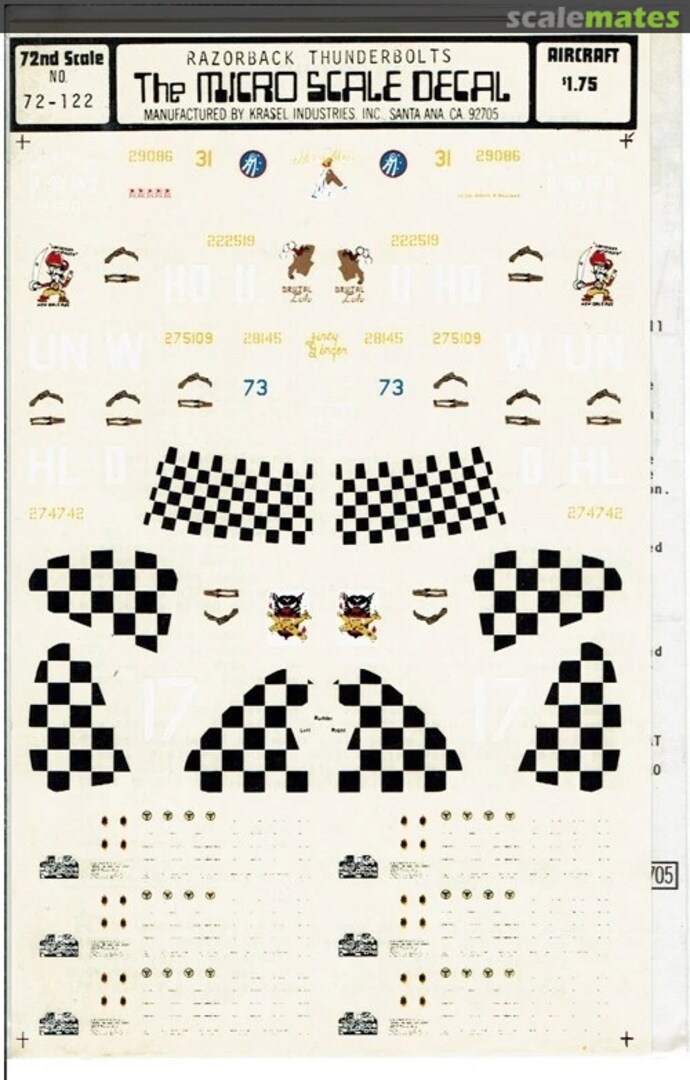 Boxart Razorback Thunderbolts 72-122 Microscale Boxart Razorback Thunderbolts 72-122 Microscale