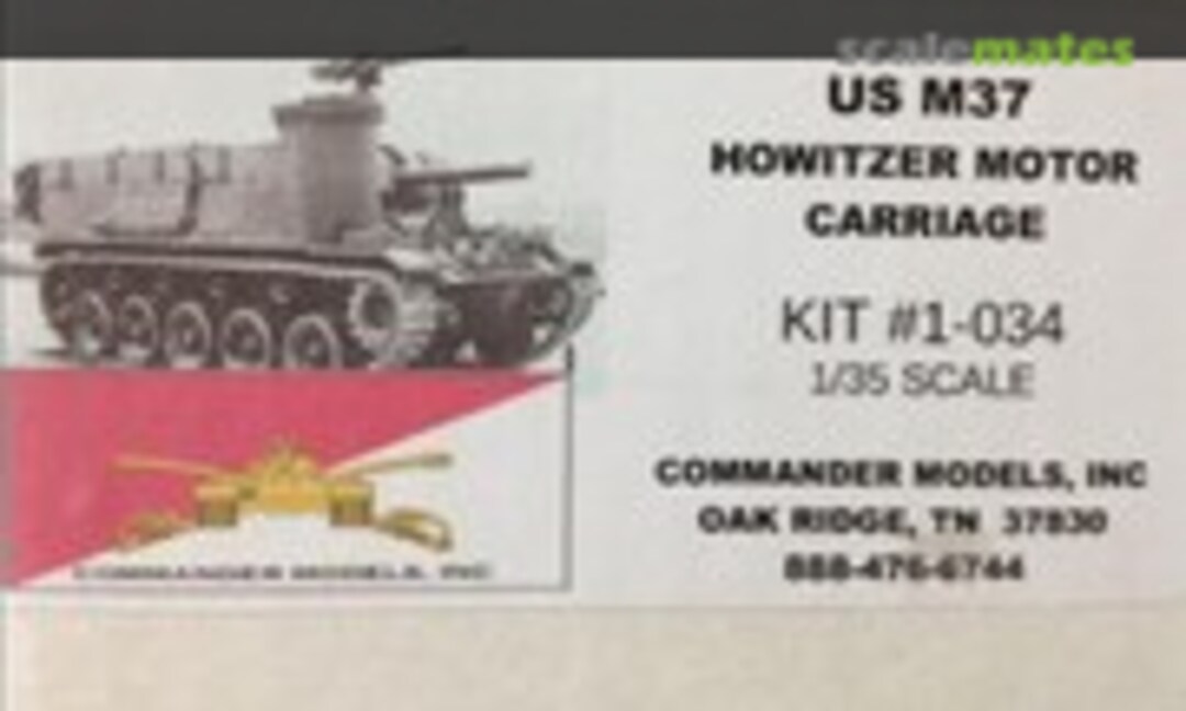 1:35 US M37 Howitzer Motor Carriage (Commander Models 1-034) 1-034
