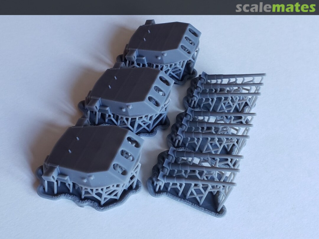 Boxart 16"/45 cal. Triple-gun Turrets for South Dakota class (set of 3) MM350-BB57.trrts Model Monkey Boxart 16"/45 cal. Triple-gun Turrets for South Dakota class (set of 3) MM350-BB57.trrts Model Monkey