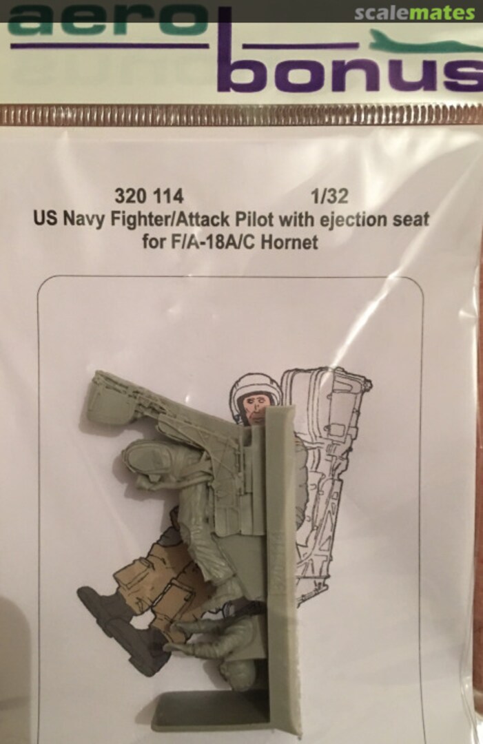Boxart US Navy Pilot for F/A-18A/C with ejection seat - Academy - 320 114 Aerobonus Boxart US Navy Pilot for F/A-18A/C with ejection seat - Academy - 320 114 Aerobonus