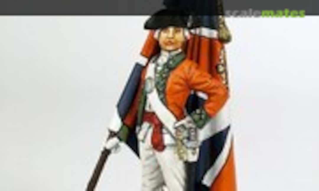 No American War of Independance British red coat Standard bearer. Lord Cornwaliis's Army. (Chota Sahib )