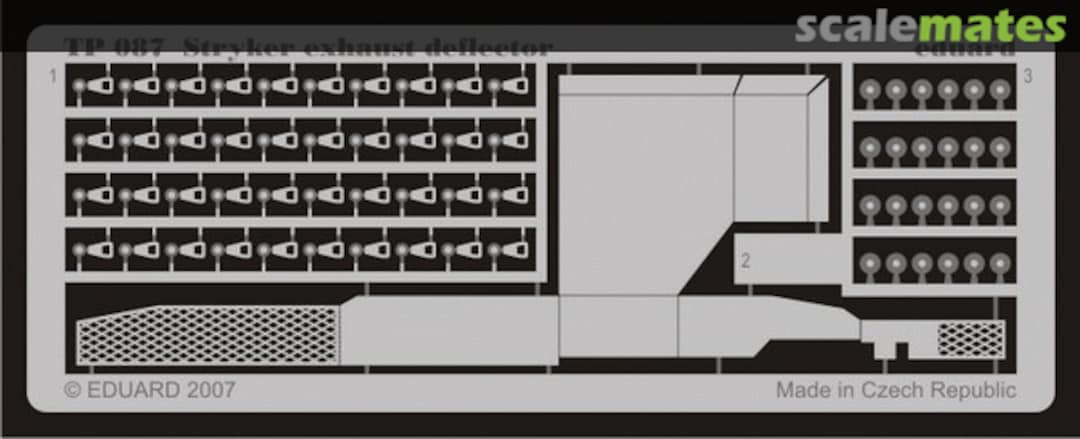 Boxart Stryker exhaust deflector TP087 Eduard Boxart Stryker exhaust deflector TP087 Eduard