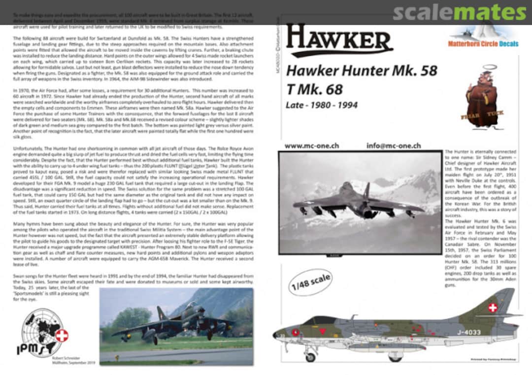 Boxart Hawker Hunter Mk.58 / T Mk.68 - late MC48020 Matterhorn Circle Boxart Hawker Hunter Mk.58 / T Mk.68 - late MC48020 Matterhorn Circle