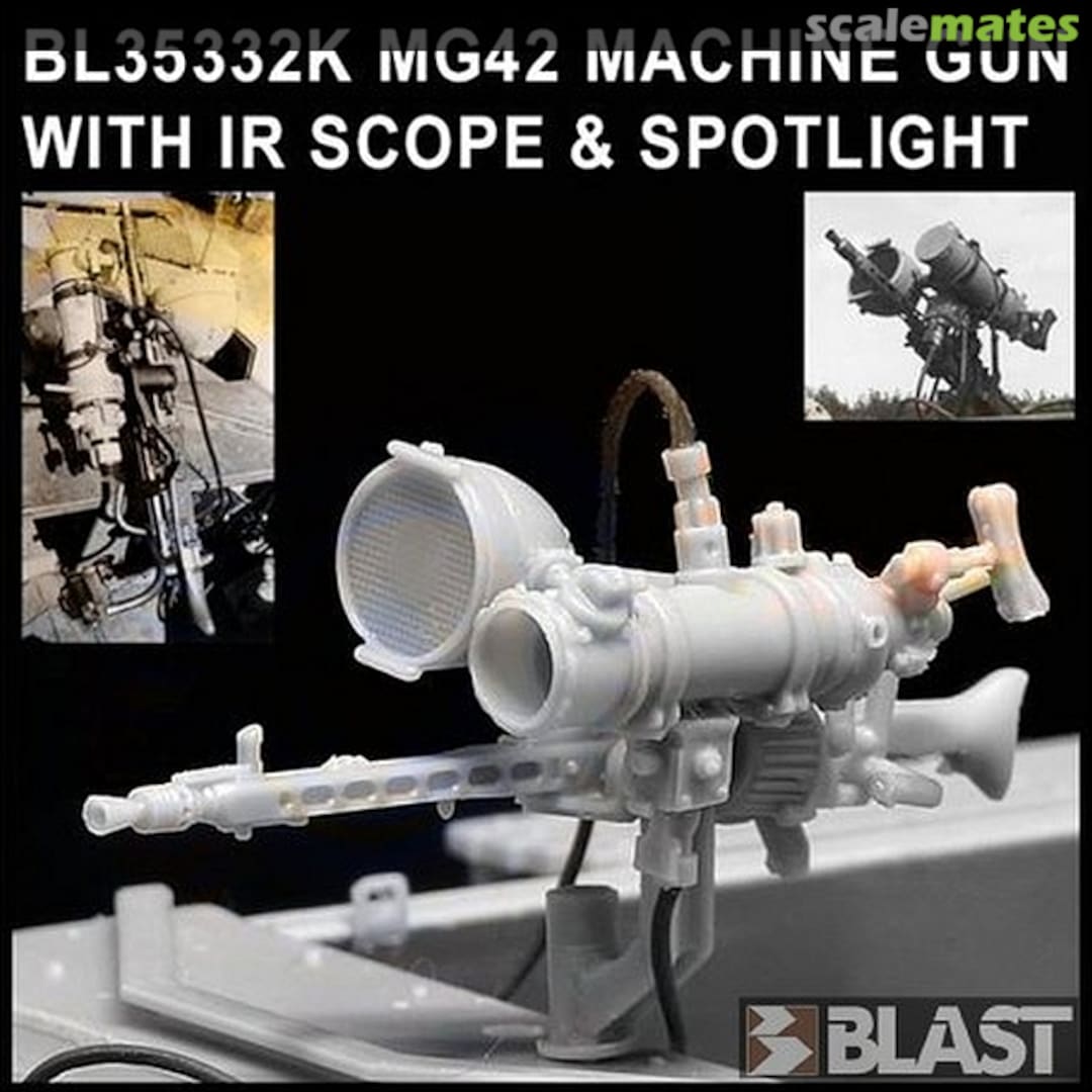 Boxart MG42 Machine Gun with IR Scope & Spotlight BL35332K Blast Models Boxart MG42 Machine Gun with IR Scope & Spotlight BL35332K Blast Models