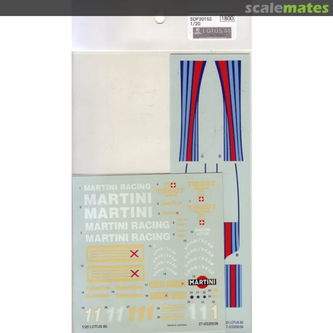 Boxart Lotus 80 1979 Spare Decals ST27-SDF20152 Studio27 Boxart Lotus 80 1979 Spare Decals ST27-SDF20152 Studio27
