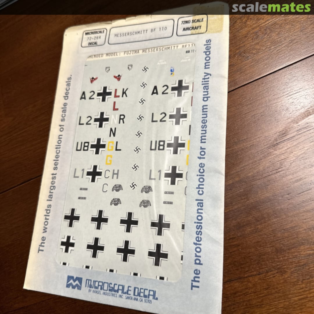 Boxart Messerschmitt Bf 110 72-264 Microscale Boxart Messerschmitt Bf 110 72-264 Microscale