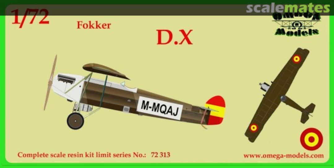 Boxart Fokker D.X 72313 Omega Models Boxart Fokker D.X 72313 Omega Models