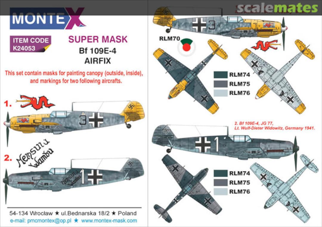 Boxart Bf 109E-4 K24053 Montex