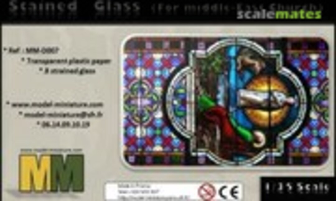 1:35 Stained Glass Window for Middle Eastern Church (Model Miniature MM-D007) MM-D007