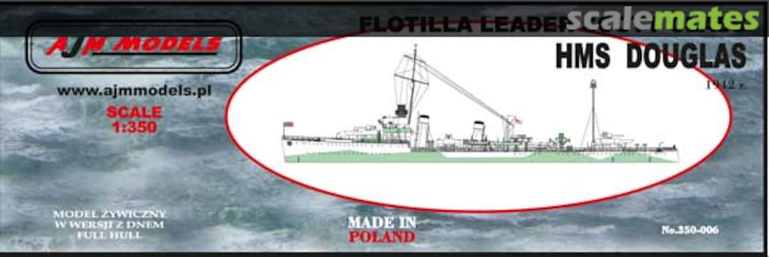 Boxart Flotilla Leader Scott Class HMS Douglas 350-006 AJM Models