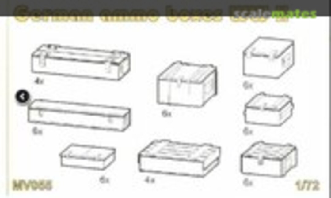 1:72 WWII German Ammo Boxes (Resin kit) (Planet Models MV055) MV055