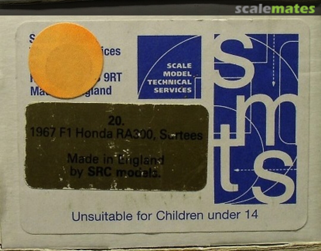 Boxart Honda RA300 F1 SRC20 Scale Model Technical Service