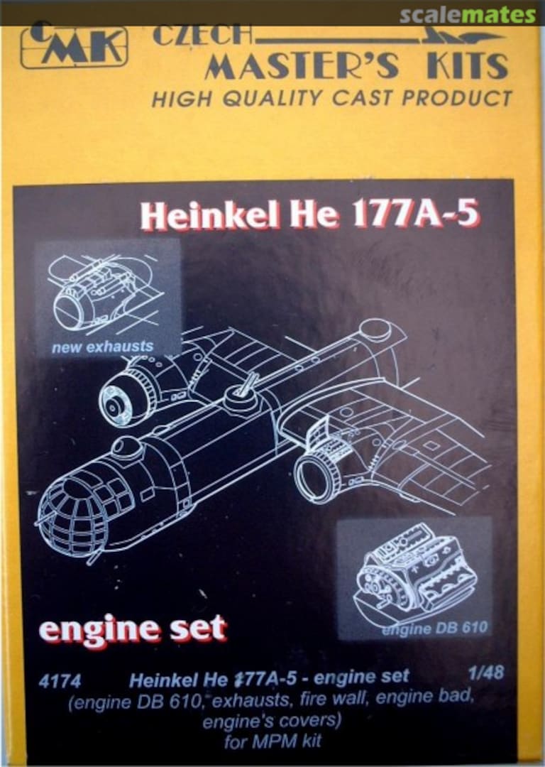 Boxart Heinkel He 177A-5 - engine set 4174 CMK Boxart Heinkel He 177A-5 - engine set 4174 CMK