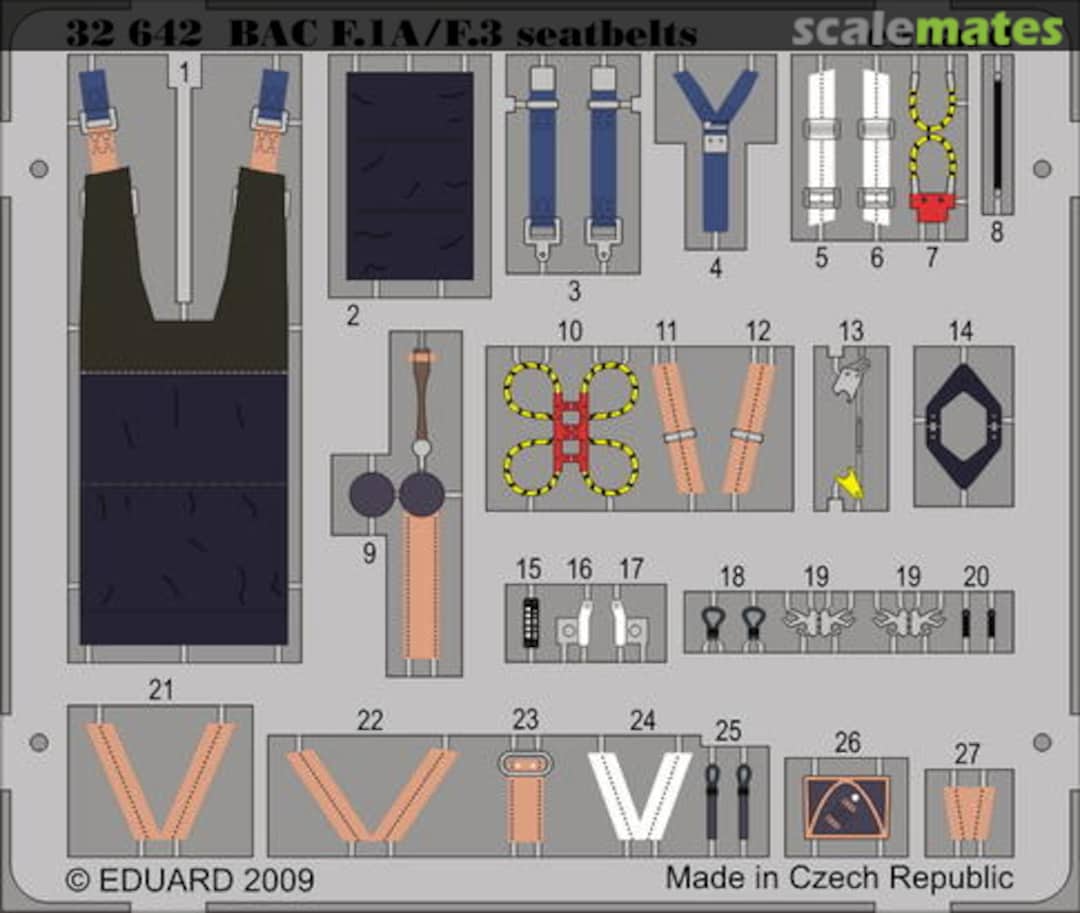 Boxart BAC Lightning F.1A/F.3 seatbelts 32642 Eduard Boxart BAC Lightning F.1A/F.3 seatbelts 32642 Eduard