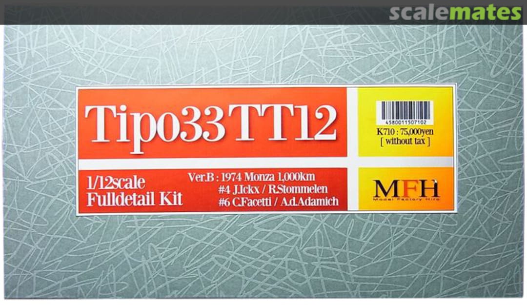 Boxart Alfa Romeo Tipo 33 TT12 K-710 Model Factory Hiro Boxart Alfa Romeo Tipo 33 TT12 K-710 Model Factory Hiro