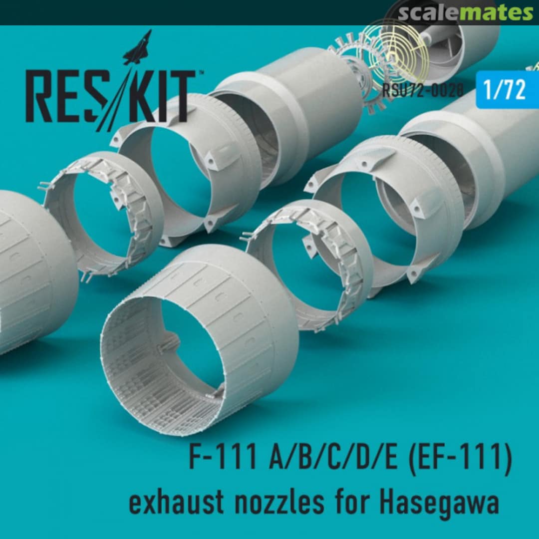 Boxart F-111 A/B/C/D/E (EF-111) exhaust nozzles RSU72-0028 ResKit Boxart F-111 A/B/C/D/E (EF-111) exhaust nozzles RSU72-0028 ResKit