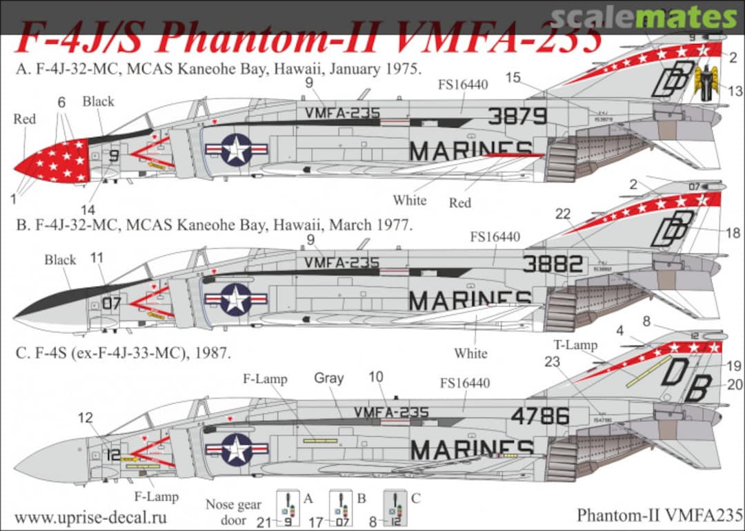 Boxart F-4J/S Phantom-II VMFA-235 UR14417 UpRise Decal Boxart F-4J/S Phantom-II VMFA-235 UR14417 UpRise Decal