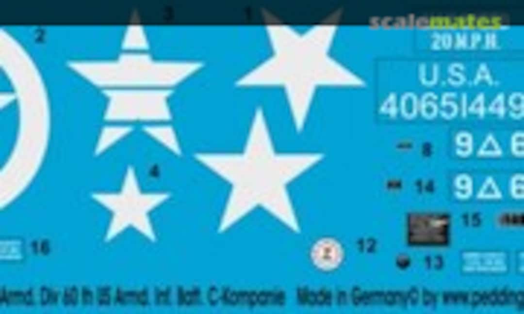 1:16 M3 A1 Halbkette der 9.Armd.Div. 60 th US Inf Div C-Komapnie (Peddinghaus-Decals EP 1724) EP 1724