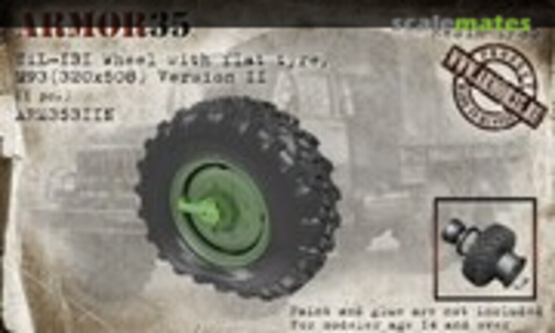 1:35 ZiL-131 Wheel with flat tyre, М93 (320х508) Version II, (1 pc.) (Armor35 ARM35311N) ARM35311N