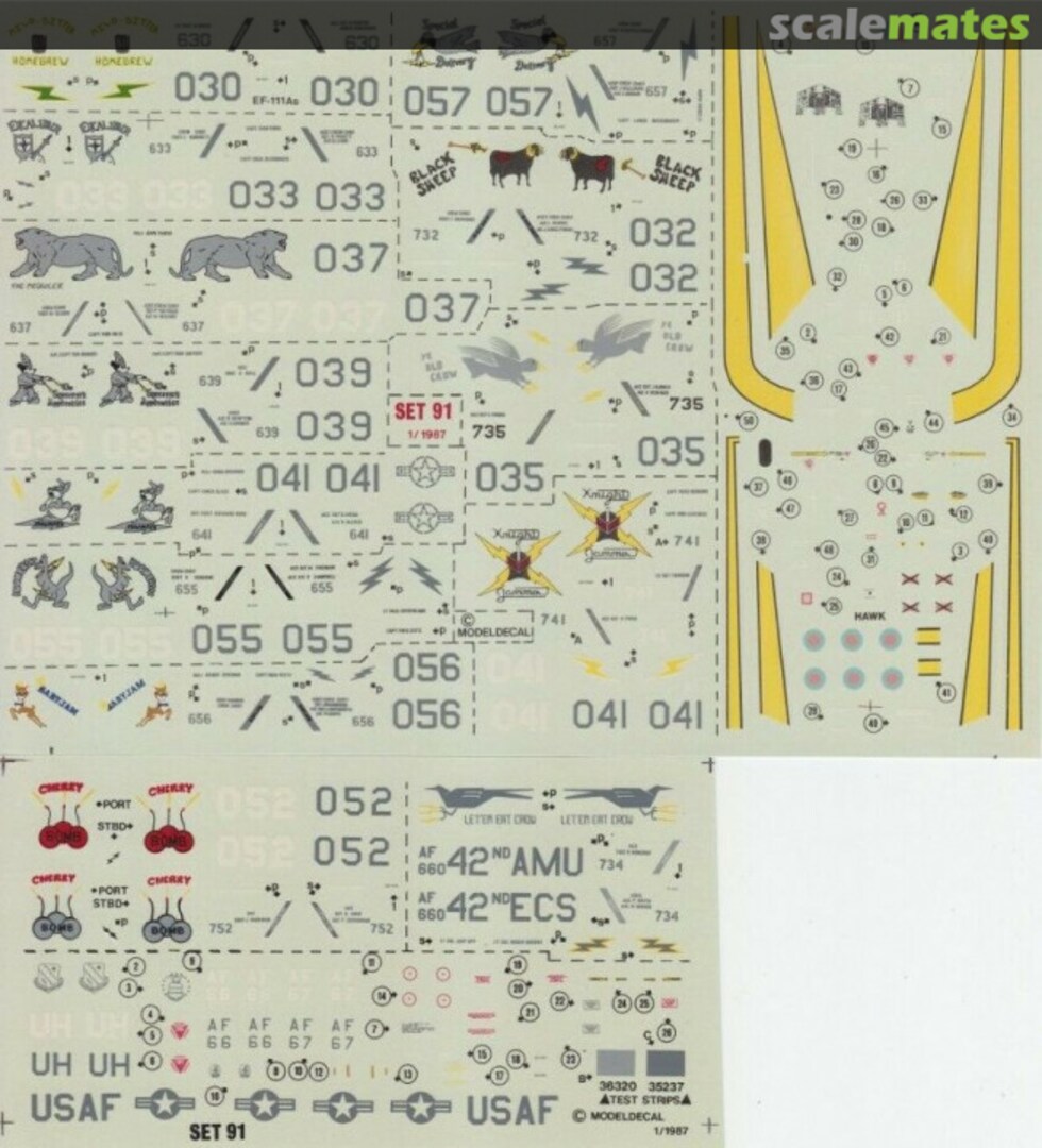 Boxart G.D./Grumman EF-111A Raven, 42nd ECS, 66th ECW/20th TFW, USAFE | BAe Hawk T.1, 1 TWU Display Aircraft 91 Modeldecal Boxart G.D./Grumman EF-111A Raven, 42nd ECS, 66th ECW/20th TFW, USAFE | BAe Hawk T.1, 1 TWU Display Aircraft 91 Modeldecal