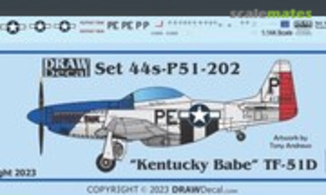 1:144 “Kentucky Babe” TF-51D (Draw Decal 44-P51-202) 44-P51-202