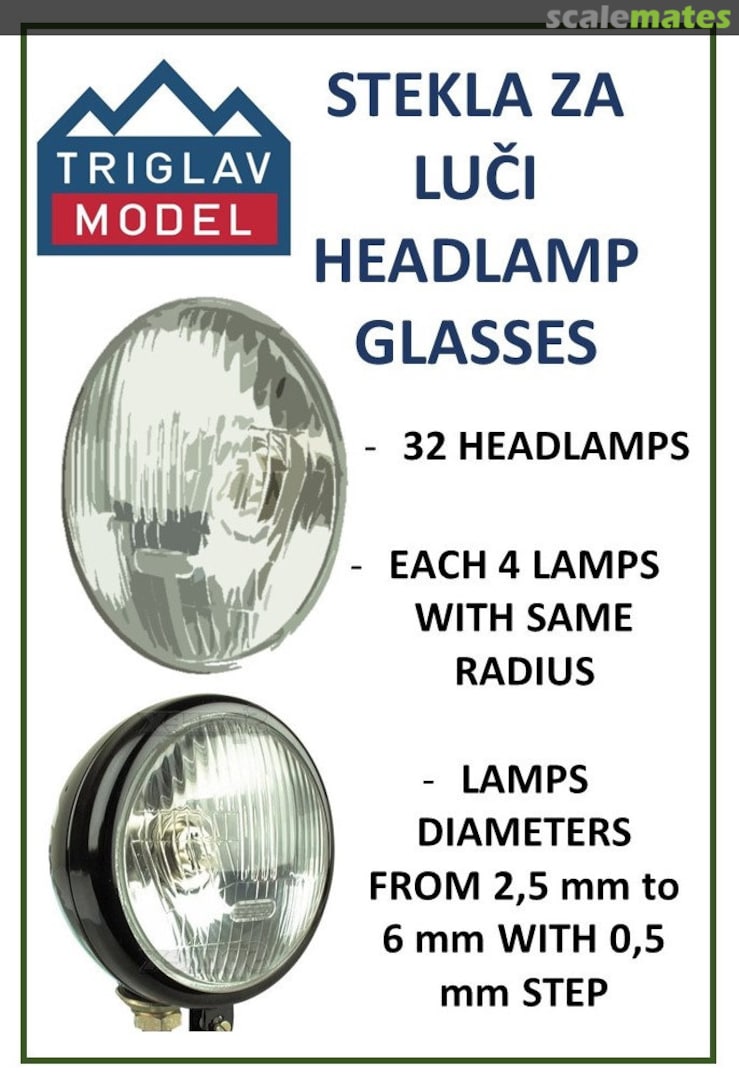 Boxart Headlamp glasses (32pcs) TM 4104 Triglav model Boxart Headlamp glasses (32pcs) TM 4104 Triglav model