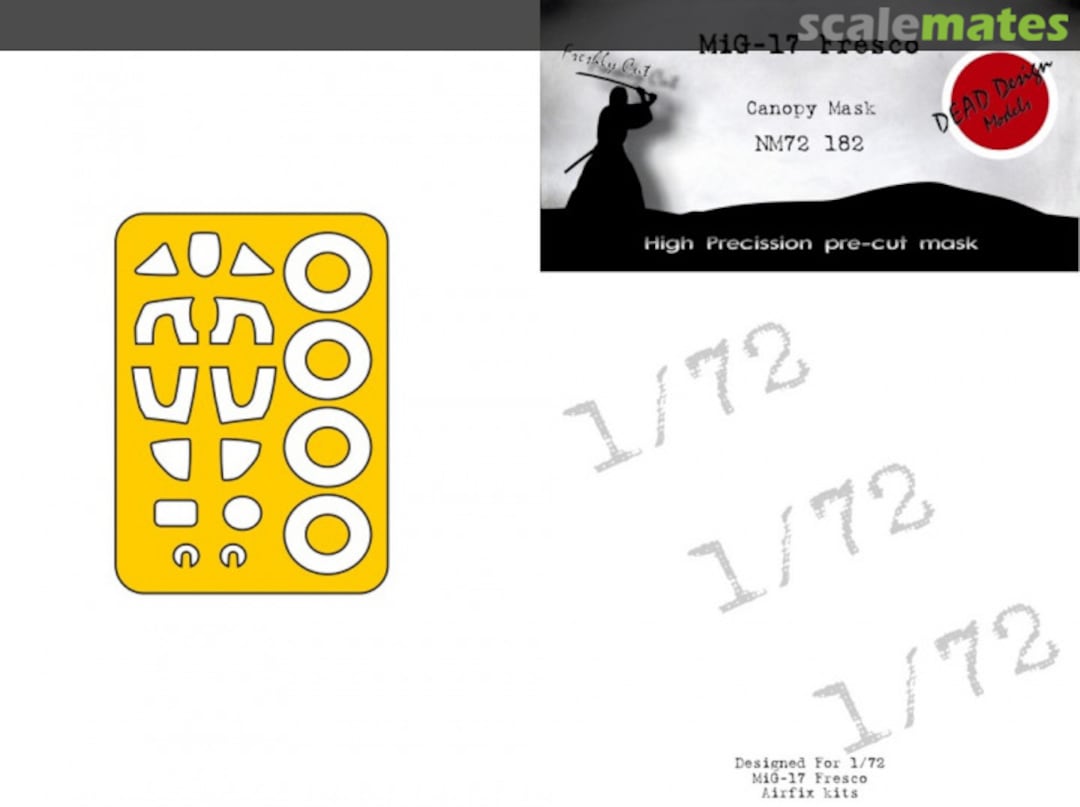 Boxart Mikoyan MiG-17 F - Canopy Mask NM72182 DEAD Design Models Boxart Mikoyan MiG-17 F - Canopy Mask NM72182 DEAD Design Models