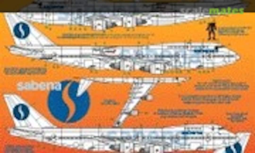 1:144 Sabena scheme 1990 Boeing B747 (Skyline Decals SKY144-24) SKY144-24