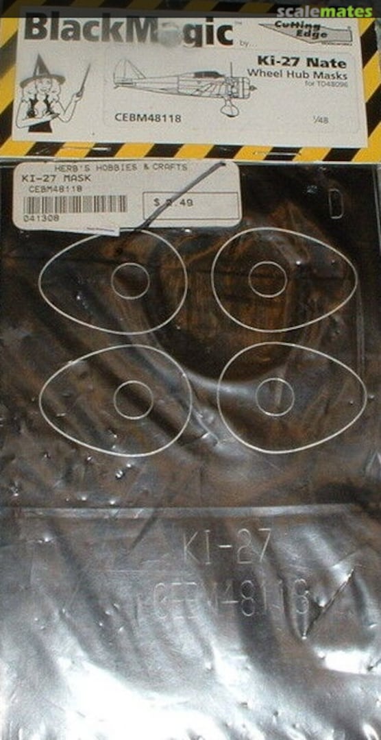 Boxart Ki.27 Nate Type 97 Wheel Hub Masks CEBM48118 Cutting Edge Modelworks