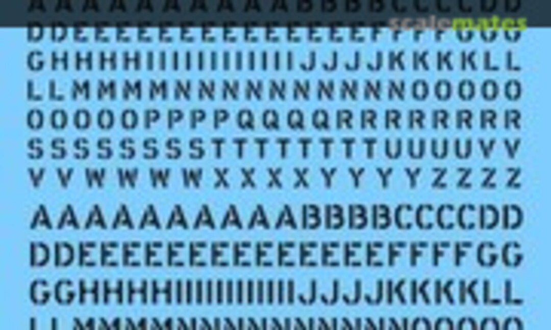 1:35 Generic stencil style lettering (black) (Archer AR35108B) AR35108B