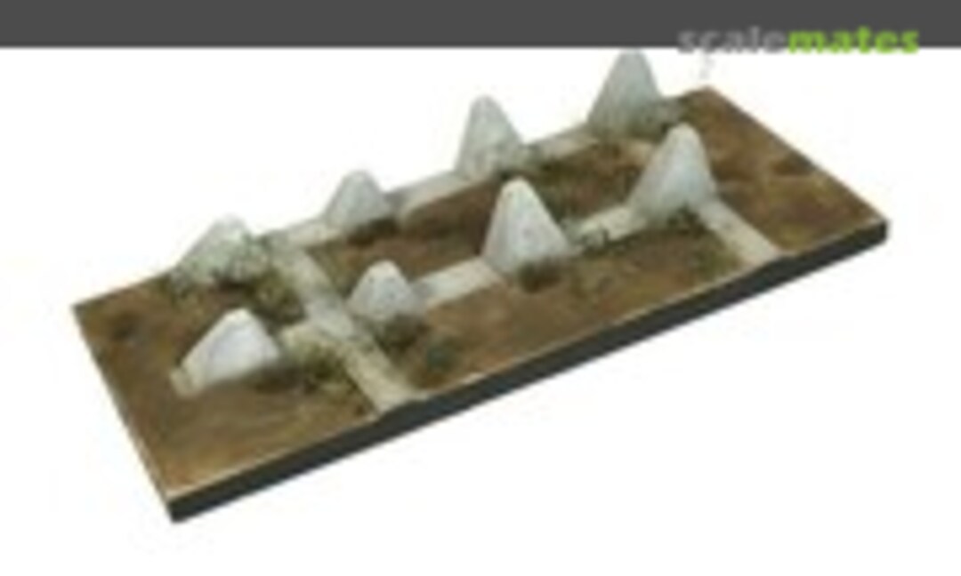 1:35 Höckerhindernis Typ 38, Right Side Diorama Set (Add On parts 35-0051) 35-0051