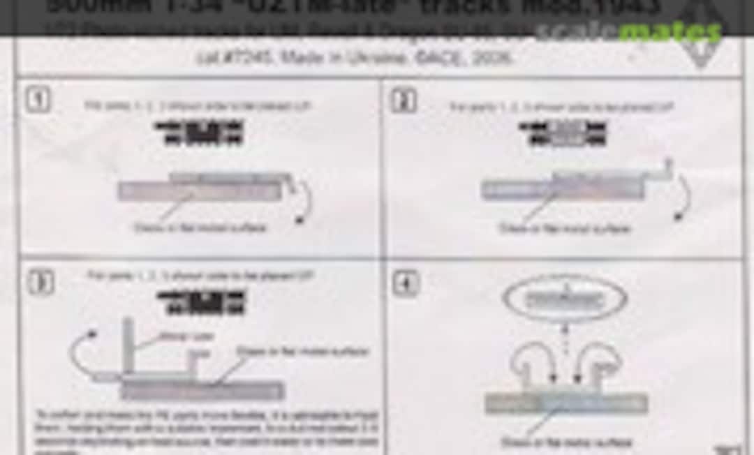1:72 500mm T-34 "UZTM-late" tracks mod.1943 (ACE 7245)