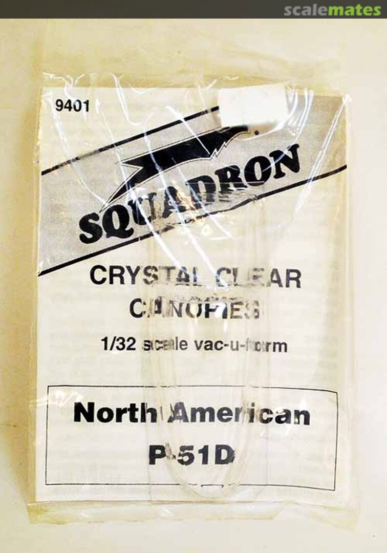 Boxart North American P-51D Mustang Nose canopy.main canopy.upper turret and tail turret 9401 Squadron Boxart North American P-51D Mustang Nose canopy.main canopy.upper turret and tail turret 9401 Squadron