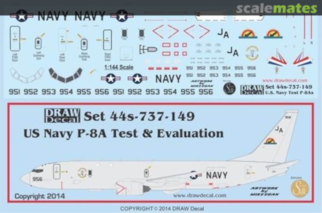 Boxart U.S. Navy P-8A Test and Evaluation 44s-737-149 Draw Decal Boxart U.S. Navy P-8A Test and Evaluation 44s-737-149 Draw Decal
