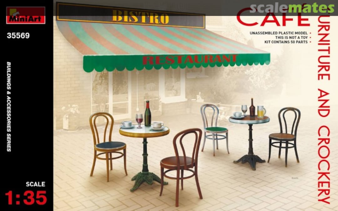 Boxart Café Furniture and Crockery 35569 MiniArt Boxart Café Furniture and Crockery 35569 MiniArt