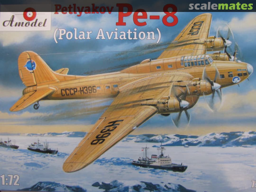 Boxart Petlyakov Pe-8 Polar Aviation 72155 Amodel Boxart Petlyakov Pe-8 Polar Aviation 72155 Amodel